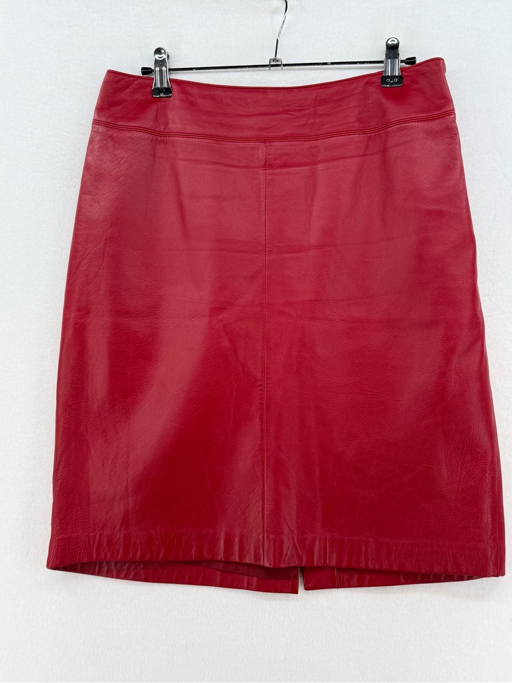 Lauren Ralph Lauren Red Leather Pencil Skirt